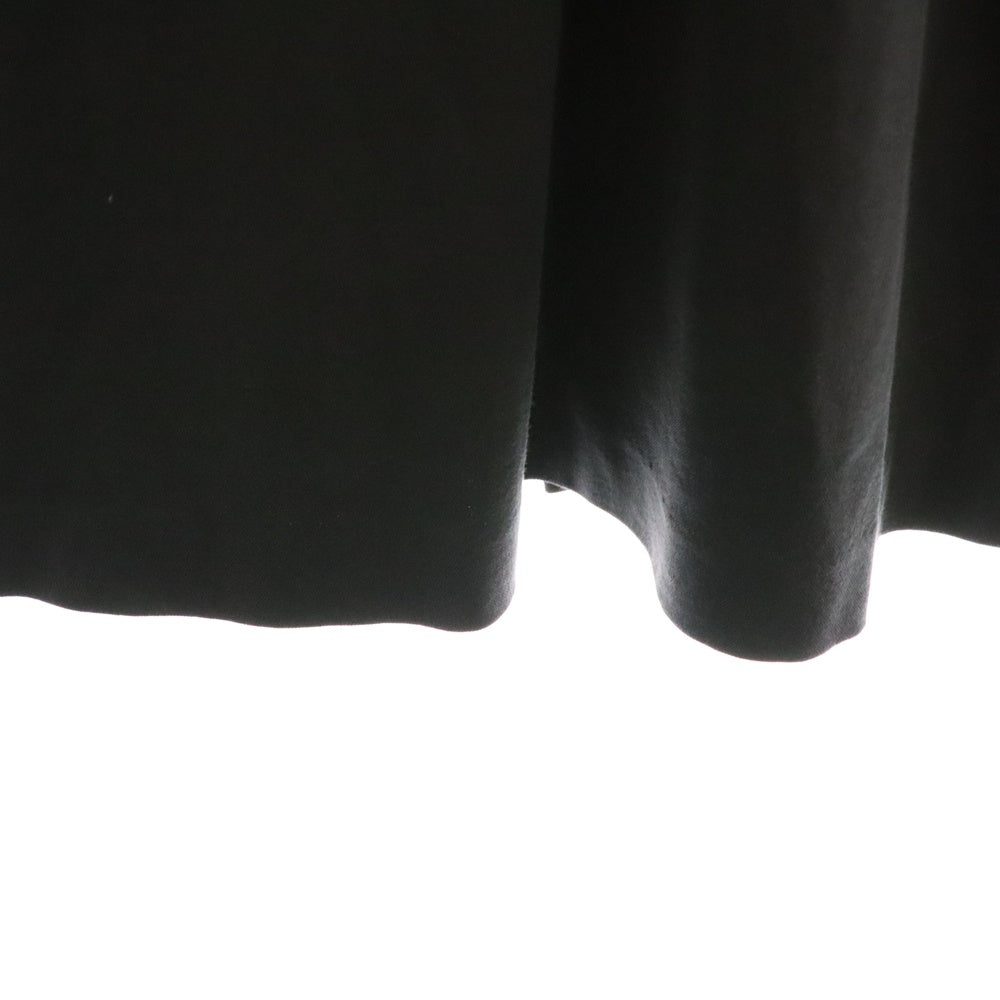 自由区(ジユウク) 切り替えコットンワンピース ベージュ×チャコールグレー