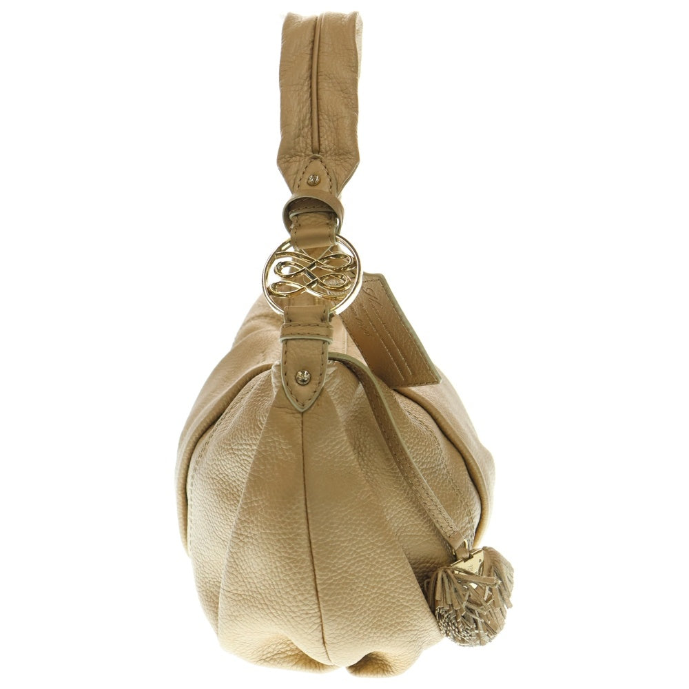 LANCEL(ランセル) ハンドバッグ ワンショルダーバッグ メタリックベージュ ゴールド金具 レザー