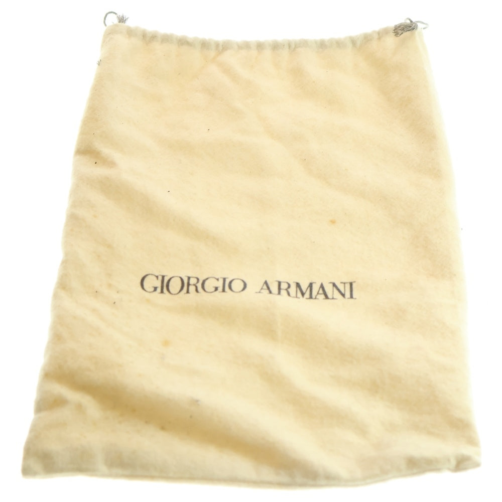 GIORGIO ARMANI(ジョルジオアルマーニ) ショルダーバッグ ショルダーポシェット ブラウン シルバー金具 レザー