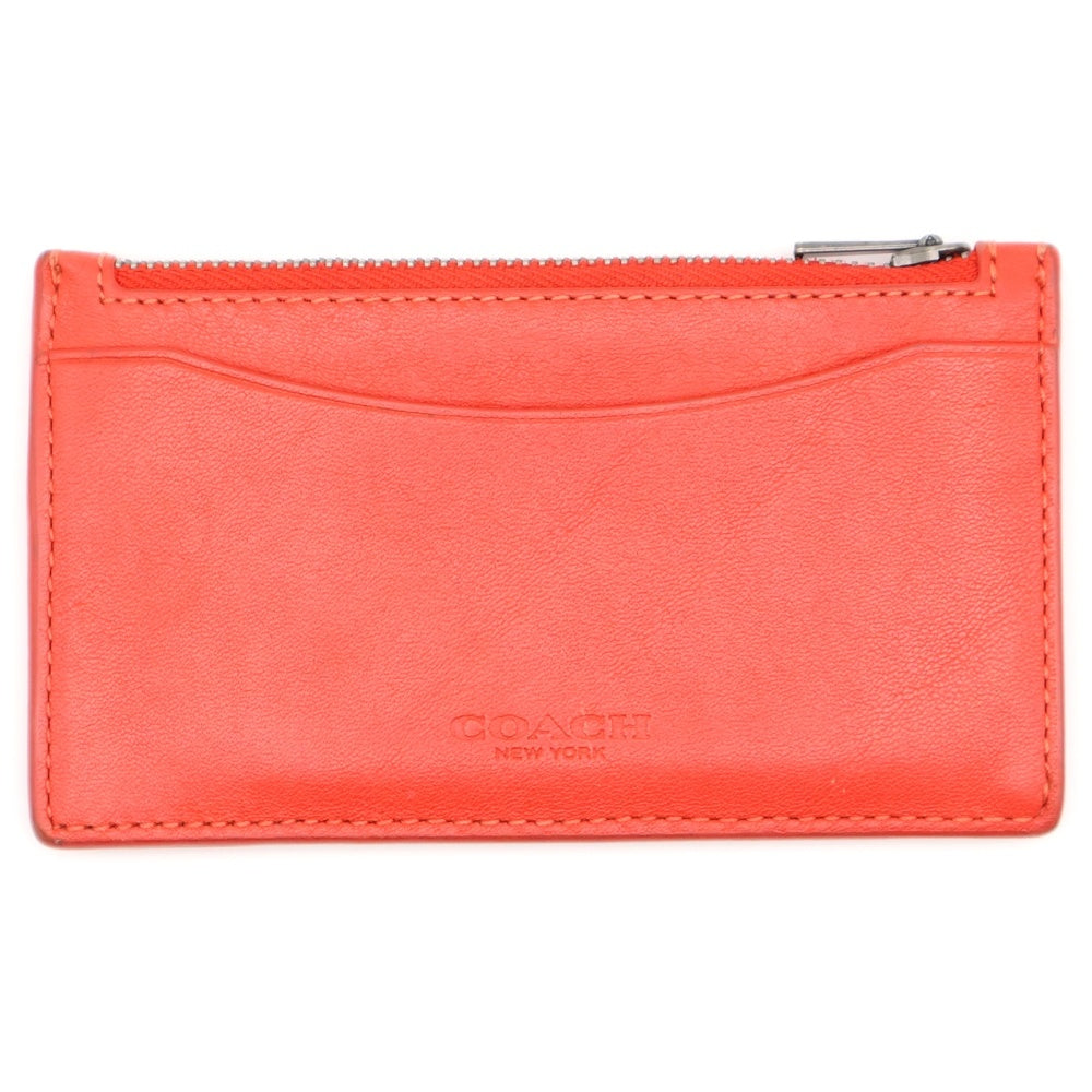 COACH(コーチ) カードケース 名刺入れ コインケース レザー レッド
