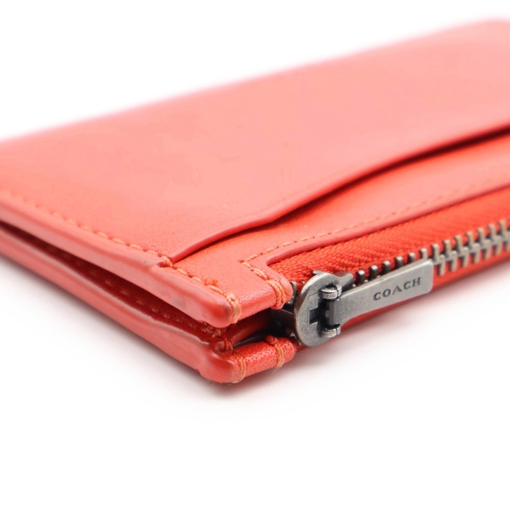 COACH(コーチ) カードケース 名刺入れ コインケース レザー レッド
