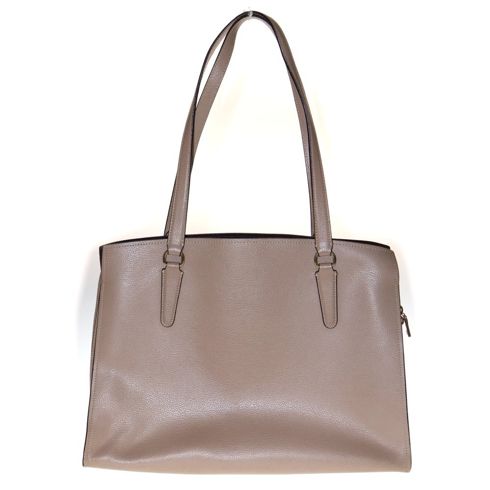 COACH(コーチ) トートバッグ ハンドバッグ レザー ベージュ ゴールド金具