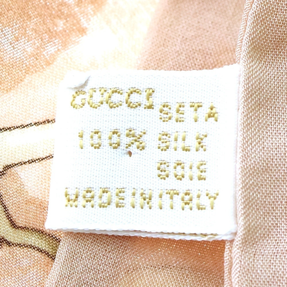GUCCI(グッチ) ベルト柄 スカーフ ストール ピンクベージュ