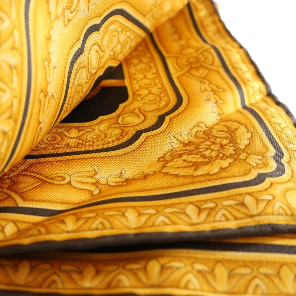 GUCCI(グッチ) ダイアナ 大判スカーフ シルク ネイビー×イエロー