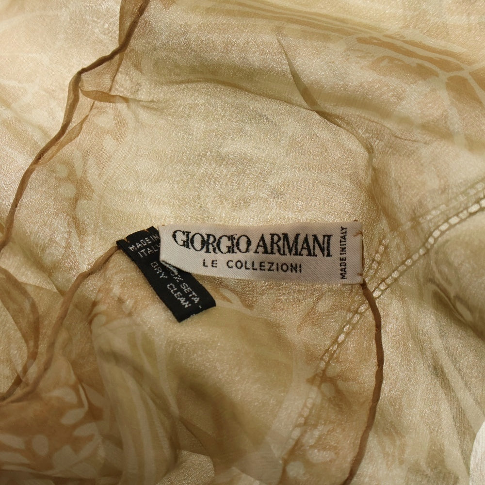 GIORGIO ARMANI(ジョルジオアルマーニ) シアー スカーフ ペイズリー ベージュ