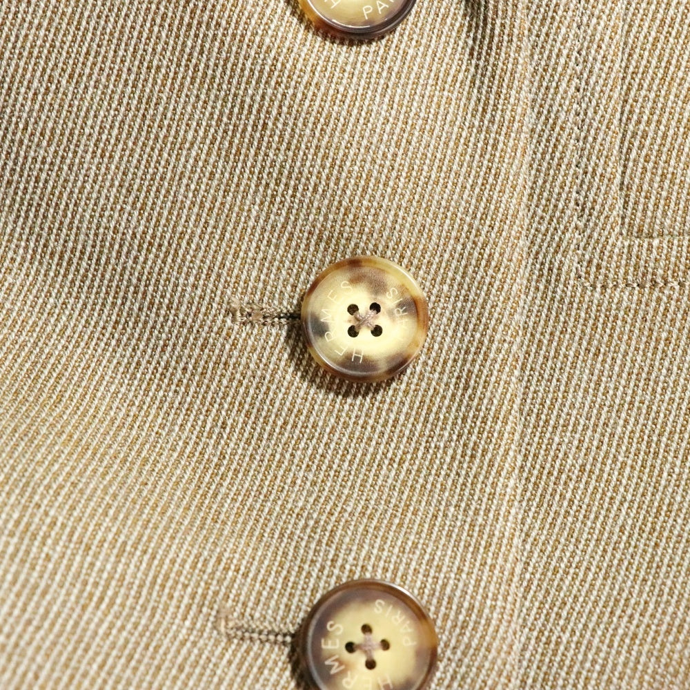 HERMES(エルメス) ウール 5B パネルデザイン テーラードジャケット ブラウン