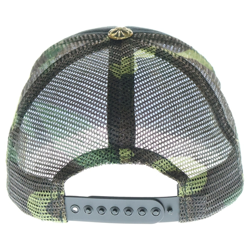 CHROME HEARTS(クロムハーツ) TRUCKER CAP トラッカーキャップ クロスボールメッシュカモフラ 迷彩柄 5パネル ベースボールキャップ 帽子 ブラック/カーキ