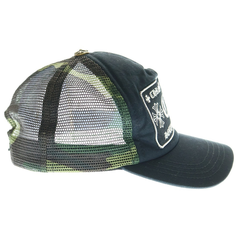 CHROME HEARTS(クロムハーツ) TRUCKER CAP トラッカーキャップ クロスボールメッシュカモフラ 迷彩柄 5パネル ベースボールキャップ 帽子 ブラック/カーキ