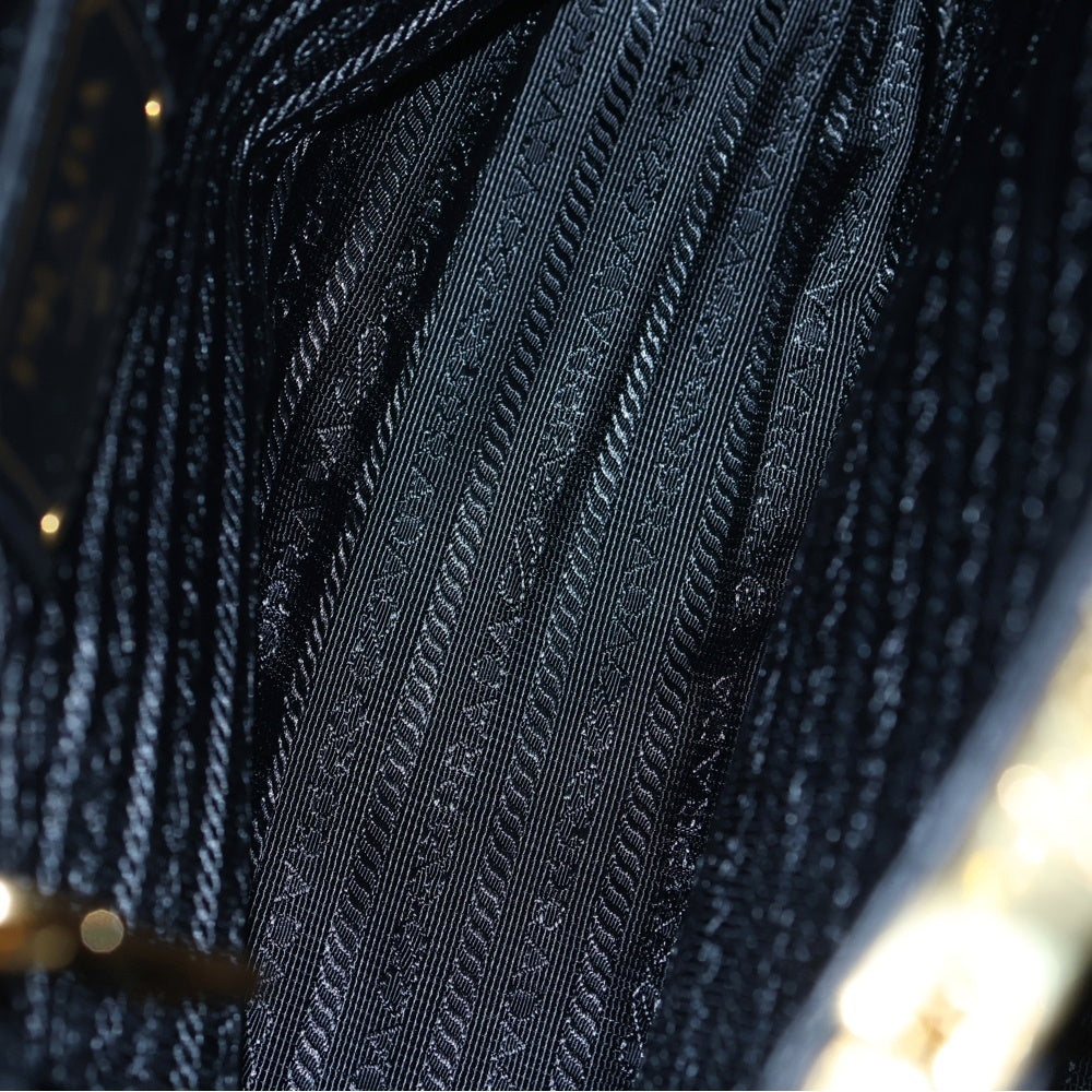 PRADA(プラダ) 2WAYハンドバッグ ショルダーバッグ ハンドバッグ ブラック ゴールド金具 レザー 1BA058