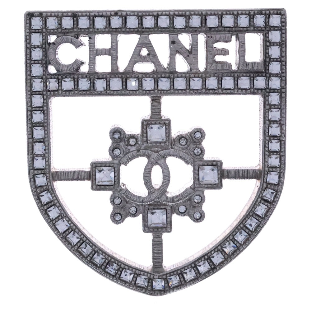 CHANEL(シャネル) ココマーク ラインストーン クレスト ブローチ