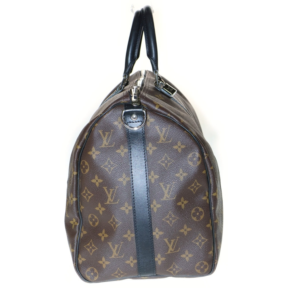 LOUIS VUITTON(ルイヴィトン) モノグラムマカサー キーポル バンドリエール45 レザーボストンバッグ ブラウン M56711