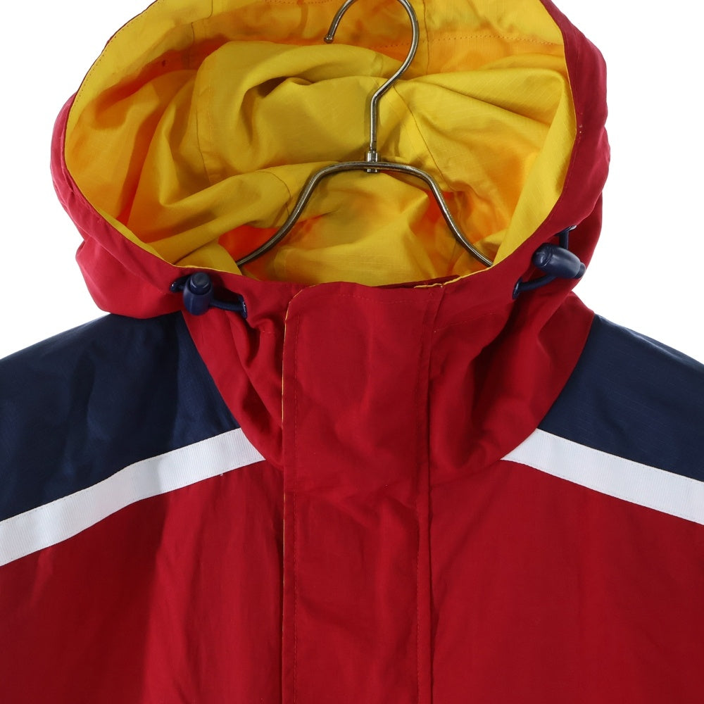 TOMMY HILFIGER(トミーヒルフィガー) ラバーワッペンロゴ ナイロン アノラックパーカー レッド/ネイビー 0500583-5036