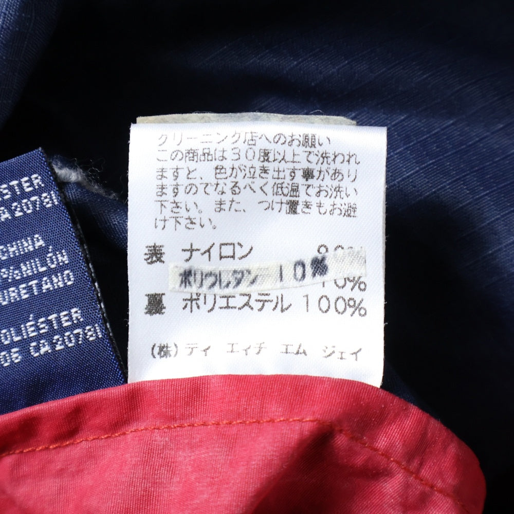 TOMMY HILFIGER(トミーヒルフィガー) ラバーワッペンロゴ ナイロン アノラックパーカー レッド/ネイビー 0500583-5036
