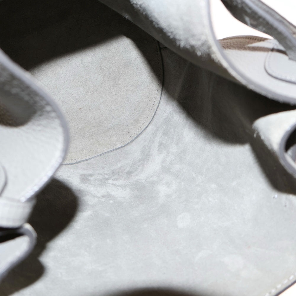 CELINE(セリーヌ) ビックバッグバケット ハンドバッグ シルバー金具 グレー レザー