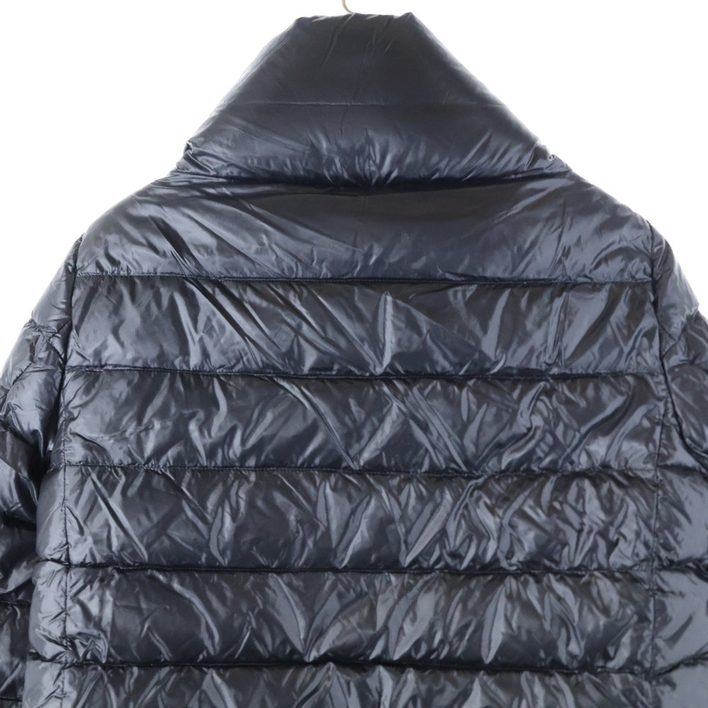 HERNO(ヘルノ) レイヤードデザイン ウール切り替え ジップアップ ダウン ロング ジャケット ブラック レディース