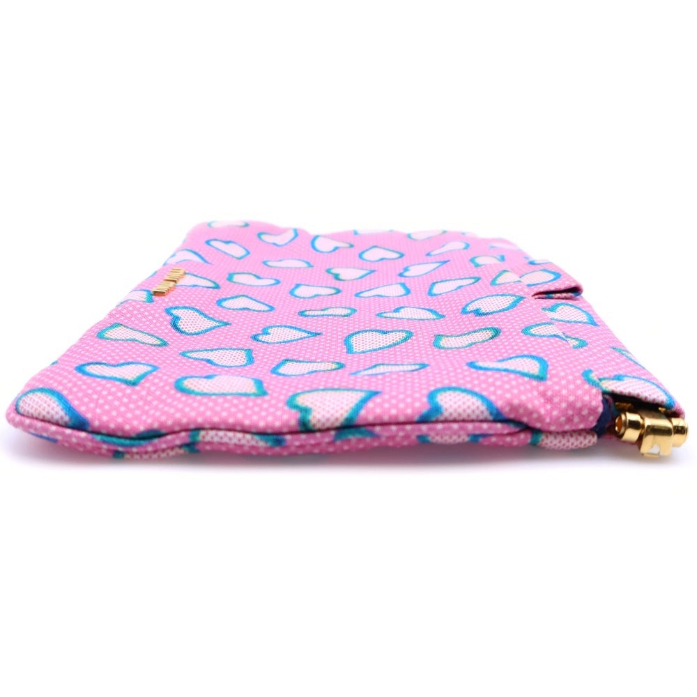 miumiu(ミュウミュウ) ハートモチーフ ポーチ ケース クラッチバッグ セカンドバッグ ピンク ゴールド金具