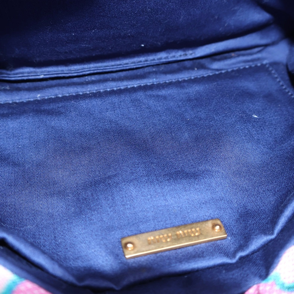 miumiu(ミュウミュウ) ハートモチーフ ポーチ ケース クラッチバッグ セカンドバッグ ピンク ゴールド金具