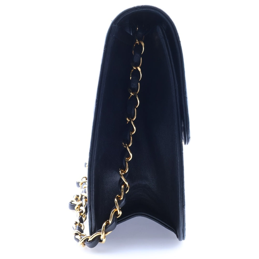 CHANEL(シャネル) マトラッセ チェーンショルダーバッグ プッシュロック ブラック ラムスキン ゴールド金具