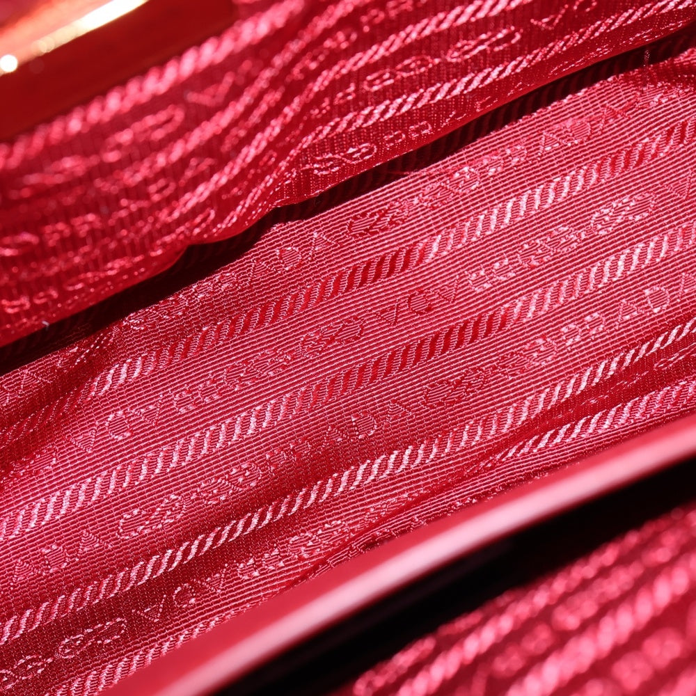 PRADA(プラダ) ガレリア サフィアーノ 2wayショルダーバッグ ハンドバッグ レッド レザー 1BA896