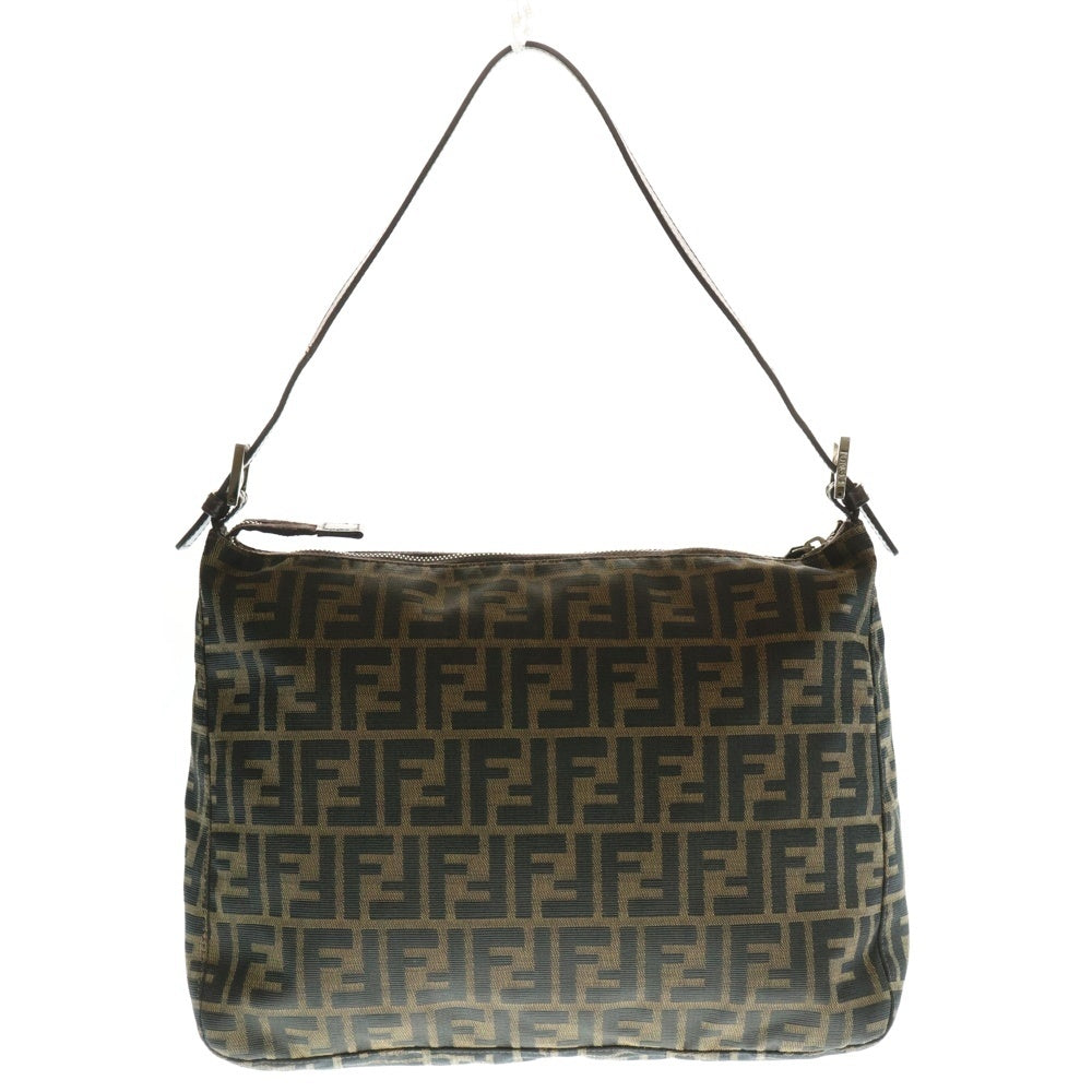 FENDI(フェンディ) ズッカ マンマバケット ワンショルダーバッグ ブラウン キャンバス×レザー