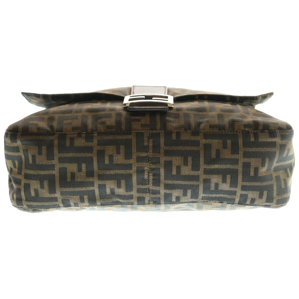 FENDI(フェンディ) ズッカ マンマバケット ワンショルダーバッグ ブラウン キャンバス×レザー