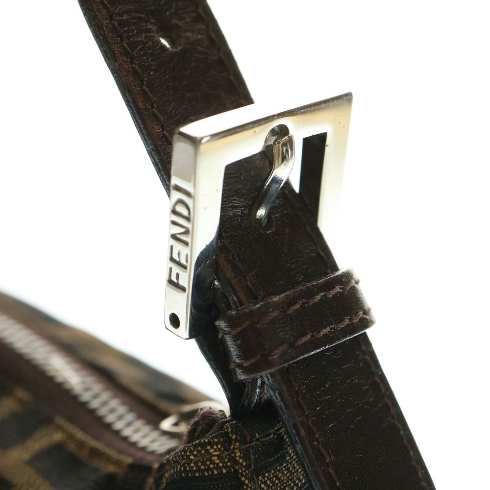 FENDI(フェンディ) ズッカ マンマバケット ワンショルダーバッグ ブラウン キャンバス×レザー