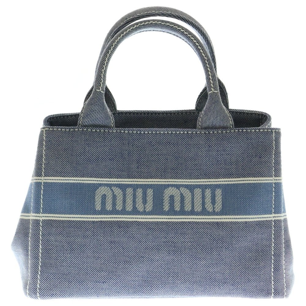 miumiu(ミュウミュウ) 2way ハンドバッグ デニム スモール ハンドバッグ 5BA219