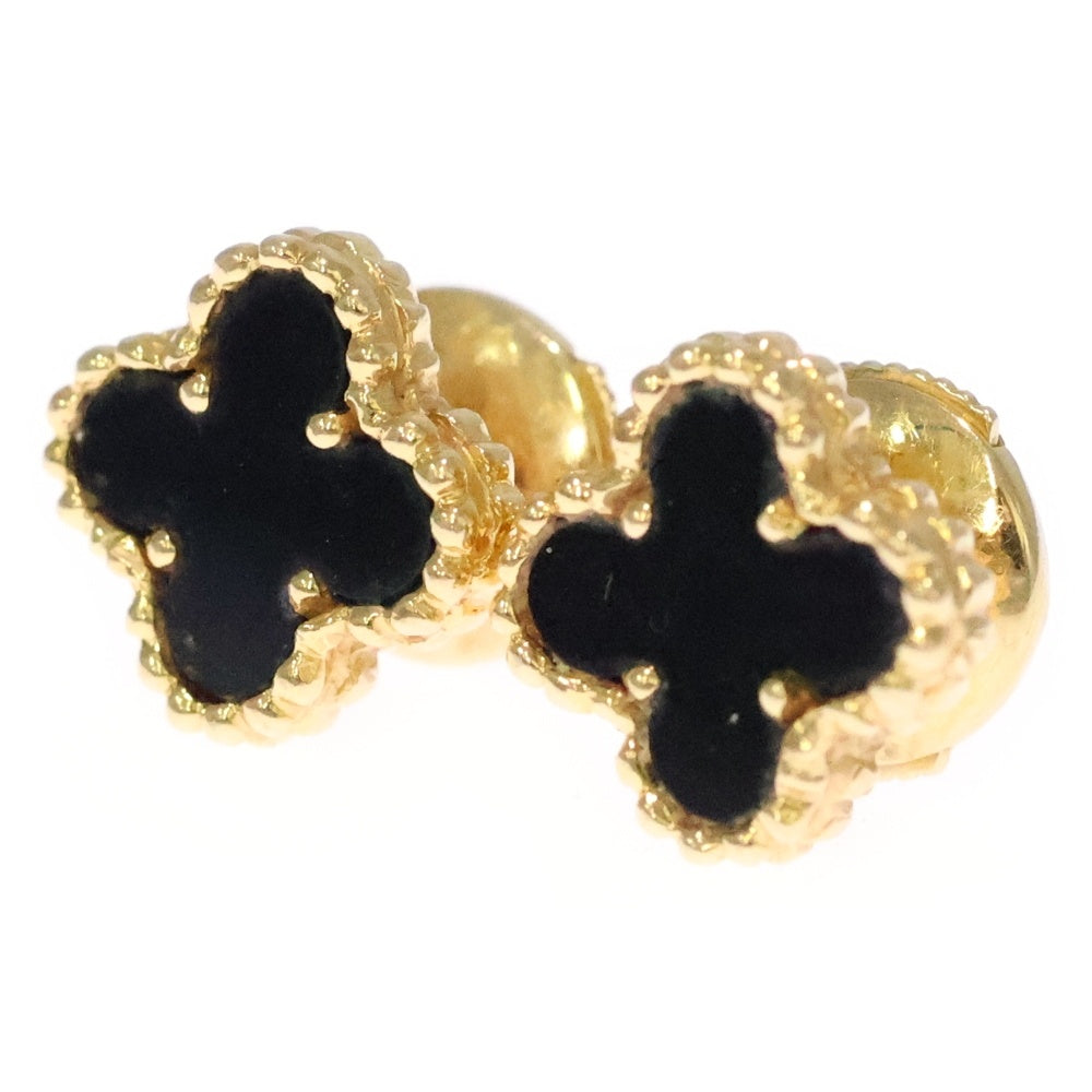 Van Cleef & Arpels(ヴァンクリーフアンドアーペル) スウィートアルハンブラ ピアス オニキス イエローゴールド 750YG VCARA44900 ジュエリー