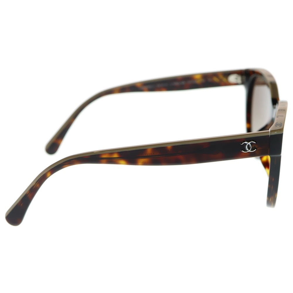 CHANEL(シャネル) ココマーク バイカラー ロゴ ウェリントンフレーム カラーレンズ サングラス メガネ 眼鏡 アイウェア ブラウン/ベージュ 5414A