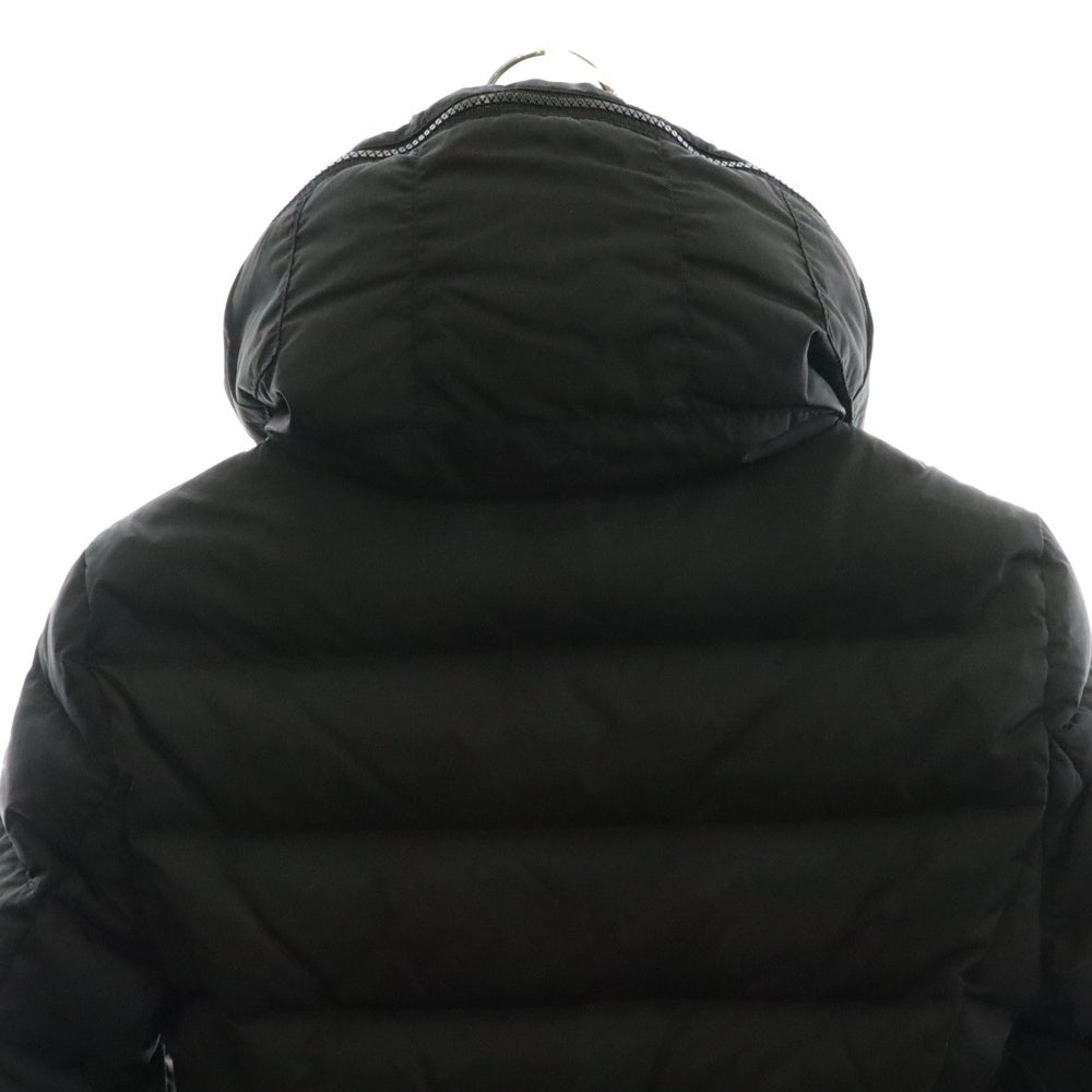 MONCLER(モンクレール) 15AW FLAMMETTE フラメッテ ワッペンロゴ ジップアップ ダウン ロング ジャケット コート ブラック レディース A20934993105 54155