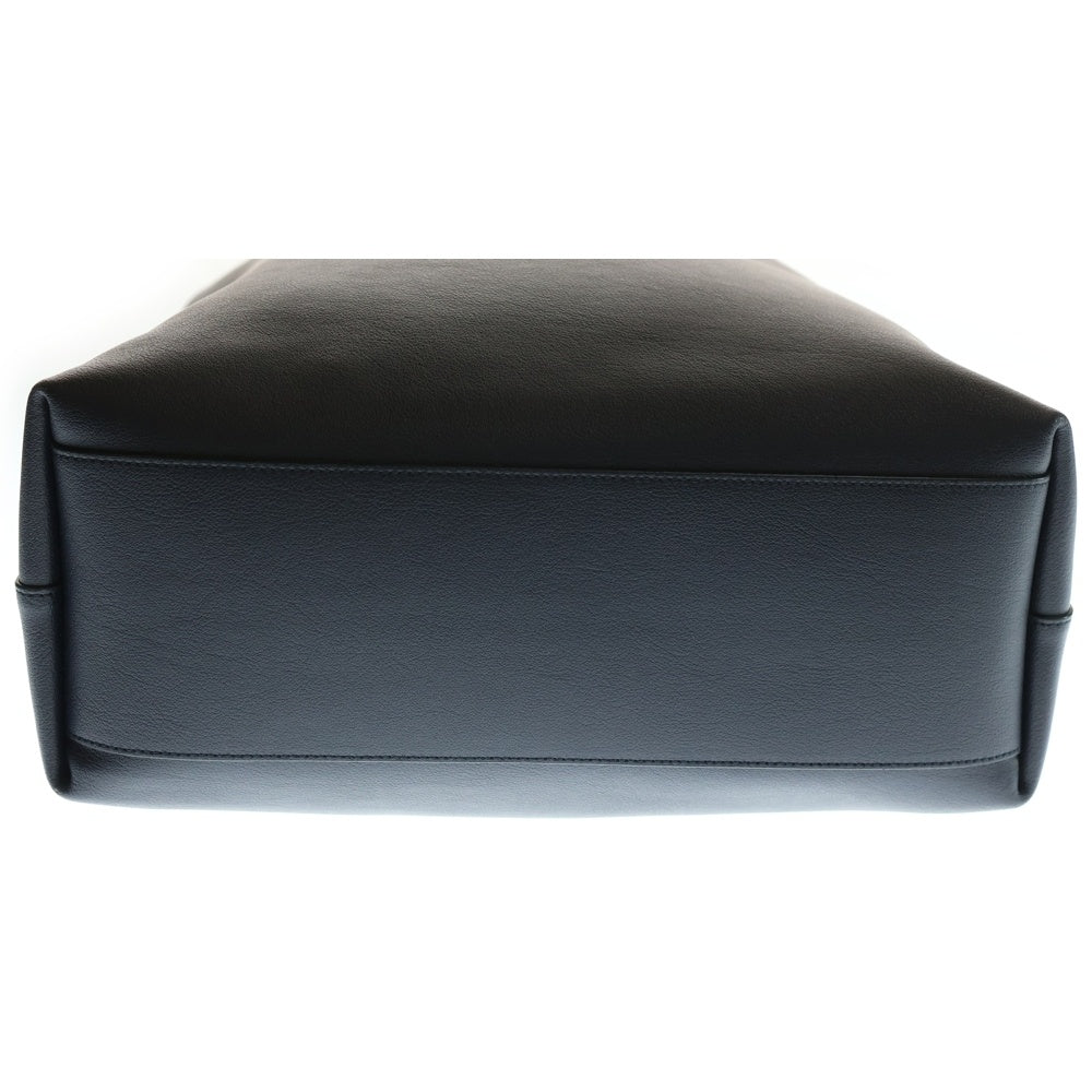 SAINT LAURENT PARIS(サンローランパリ) サックショッピング トートバッグ ハンドバッグ シルバー金具 ネイビー レザー TCT467946