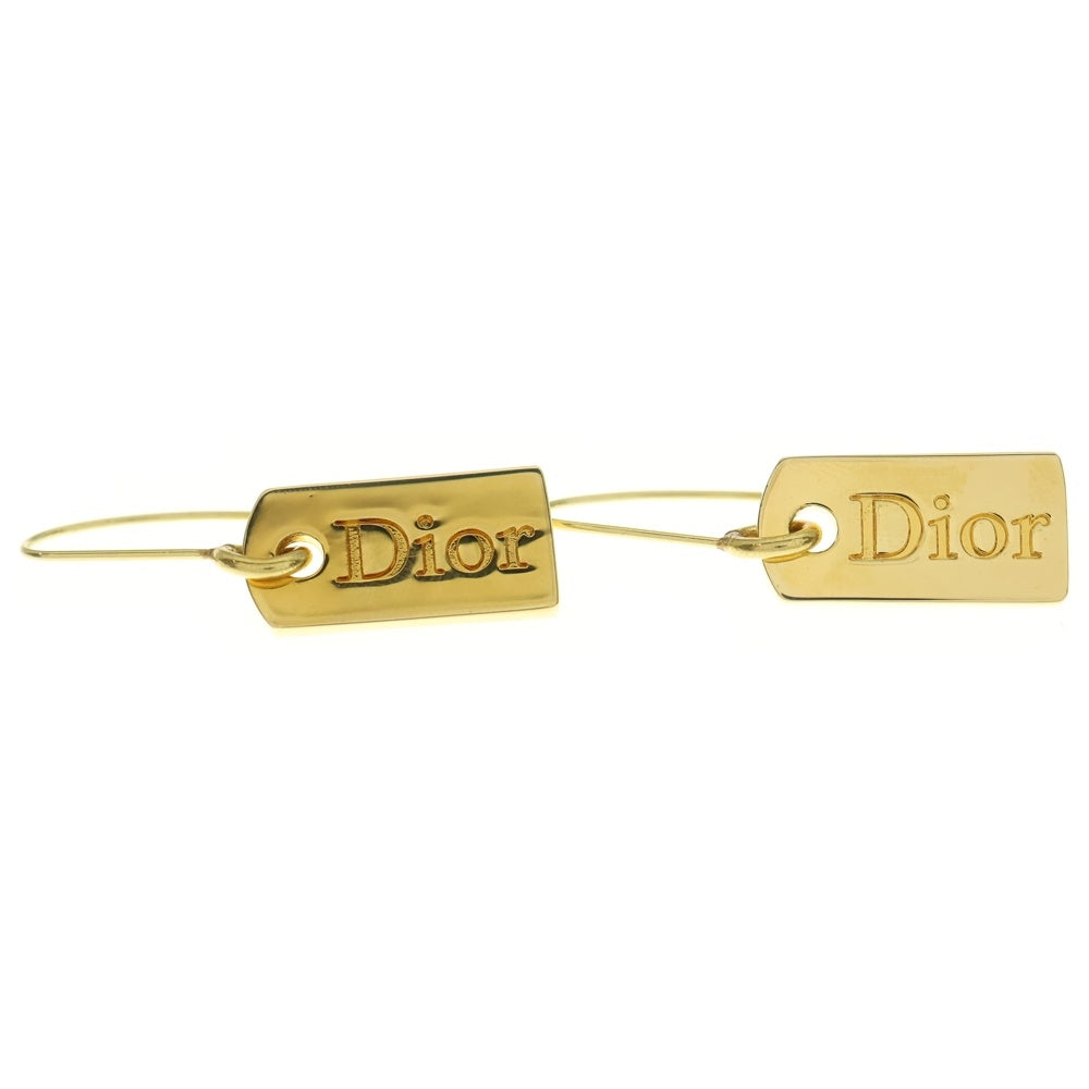 Christian Dior(クリスチャンディオール) ロゴプレート ピアス GP ゴールド