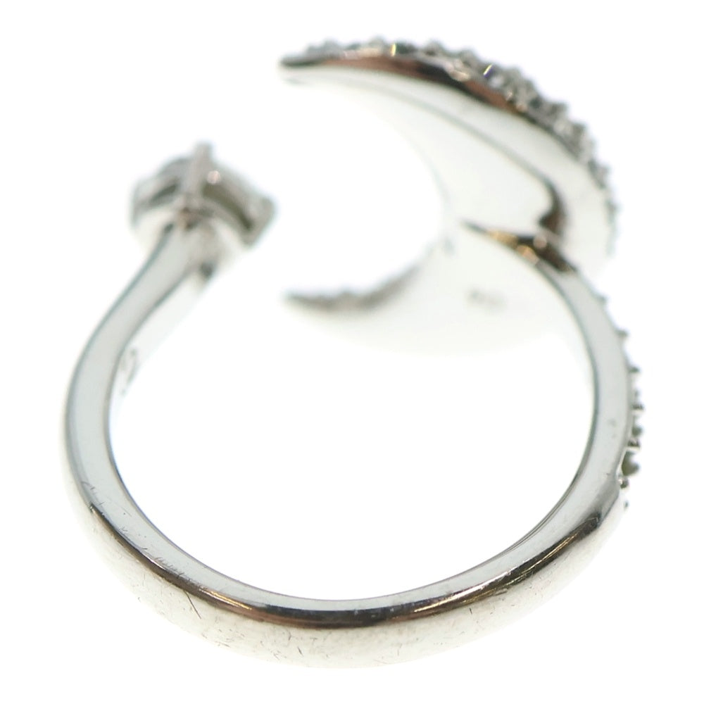 SWAROVSKI(スワロフスキー) ムーン 月 モチーフ ストーン リング 指輪 シルバー