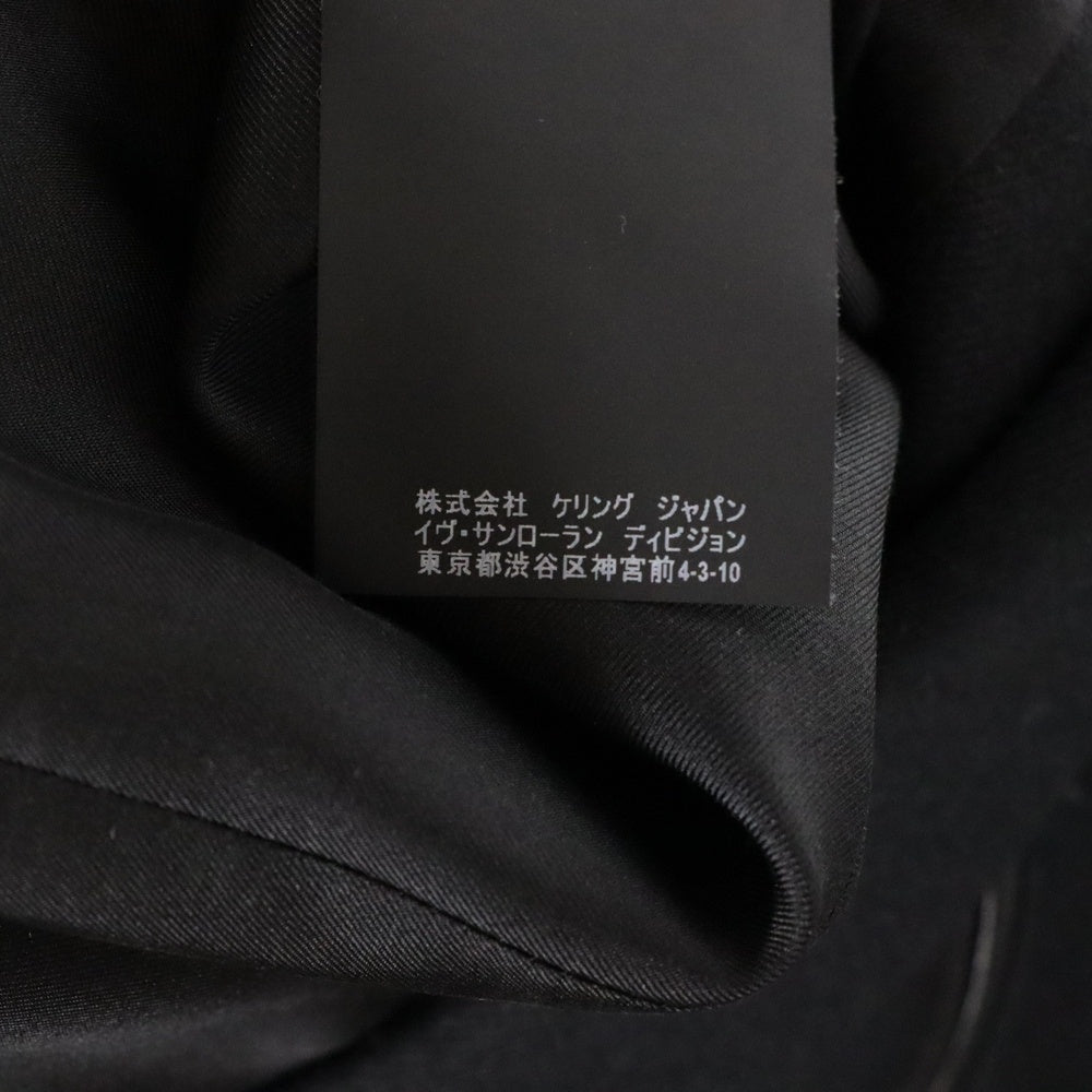 SAINT LAURENT PARIS(サンローランパリ) 18AW レザー ラペル ウエスタンポケット ウール 1B テーラードジャケット ブラック 559562