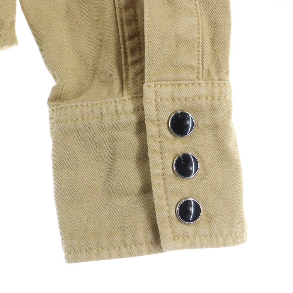 SAINT LAURENT PARIS(サンローランパリ) 20SS ウエスタン スナップボタン コットン 長袖シャツ ベージュ 597059