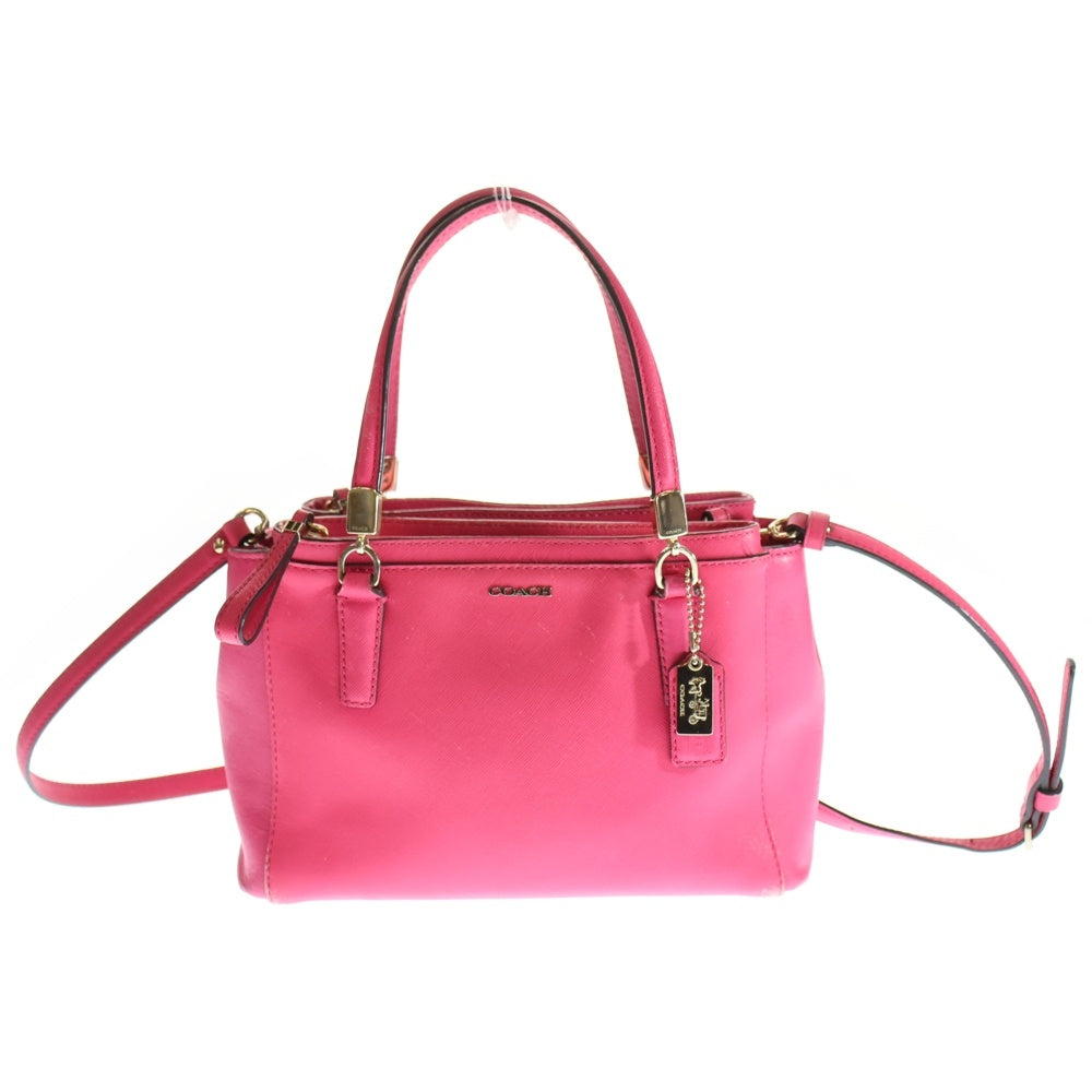 COACH(コーチ) 2WAYハンドバッグ ショルダーバッグ ゴールド金具 ピンク レザー 30402
