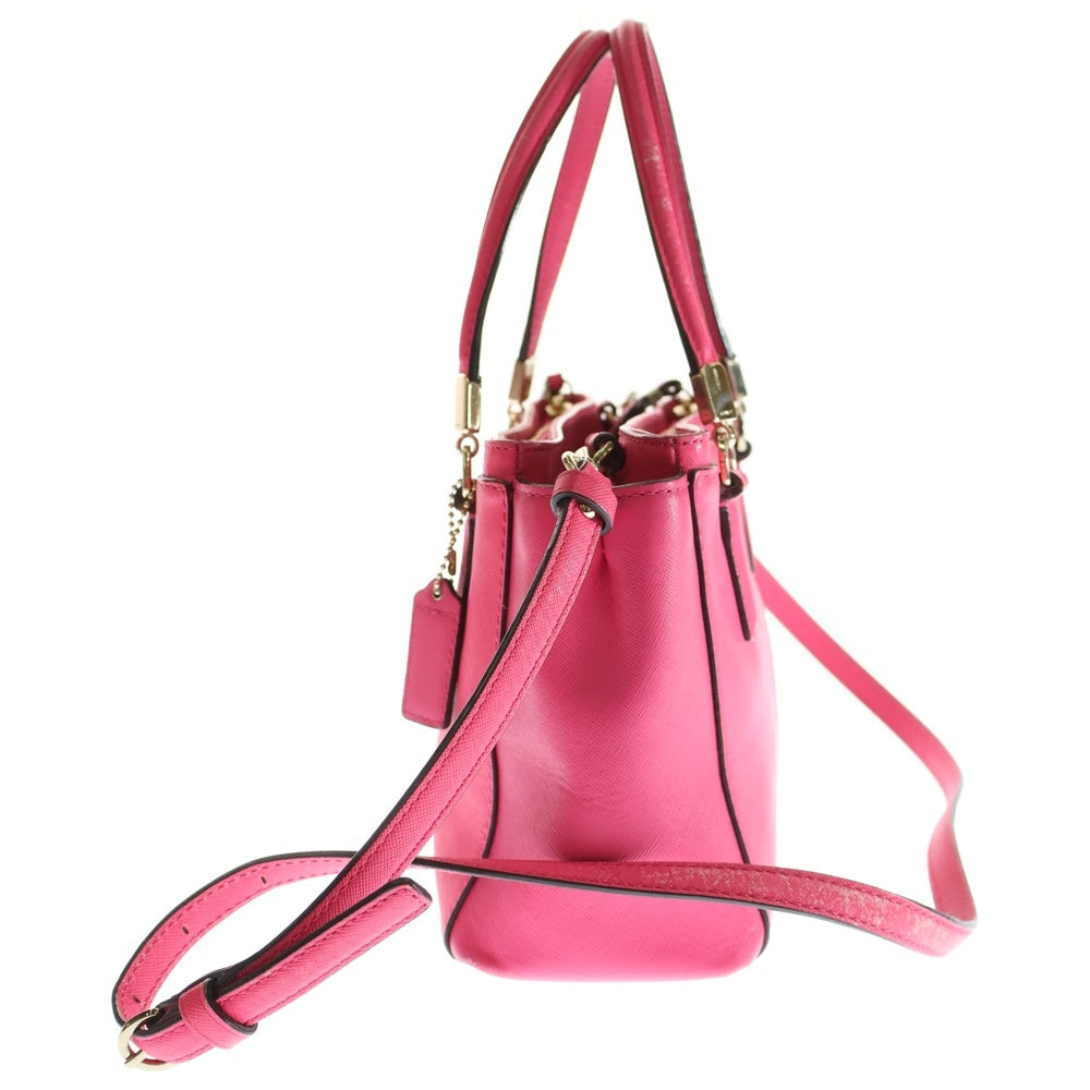 COACH(コーチ) 2WAYハンドバッグ ショルダーバッグ ゴールド金具 ピンク レザー 30402