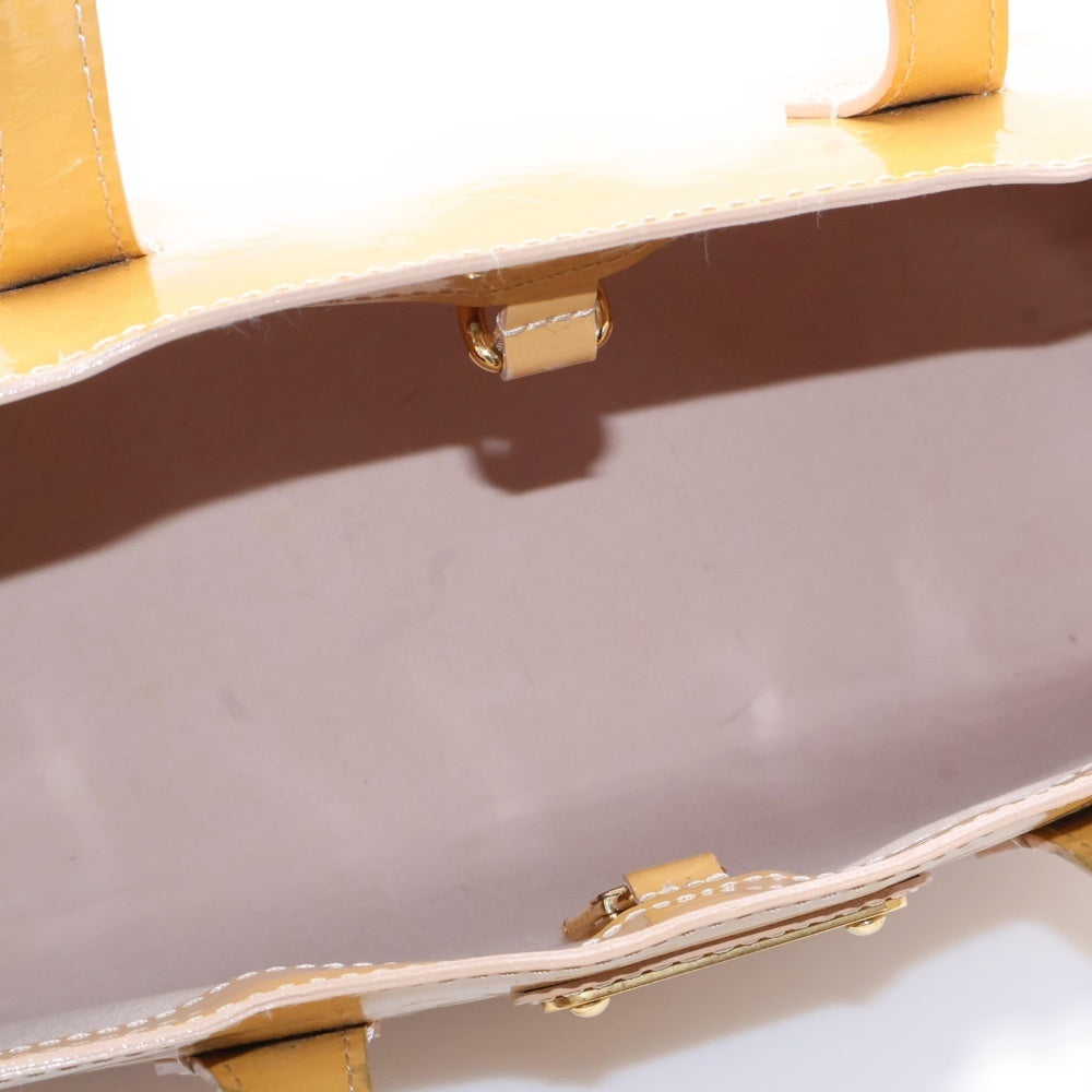 LOUIS VUITTON(ルイヴィトン) ヴェルニ ウィルシャーPM ジョーヌパッション ハンドバッグ ライトオレンジ パテント ゴールド金具 M91725