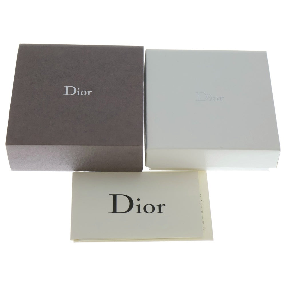 DIOR(ディオール) チャーム リボン ネックレス ペンダント ピンク チェーン シルバー レディース