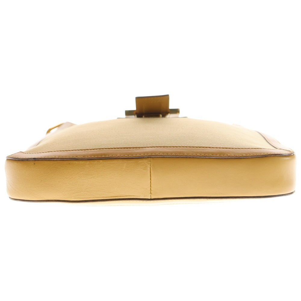 GUCCI(グッチ) GGキャンバス レザー切替キャンバスワンショルダーバッグ ハンドバッグ ブラウン/ベージュ 0014142