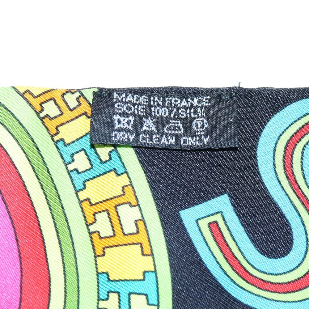 HERMES(エルメス) ツイリー スカーフ 24.Flog ブラック シルク