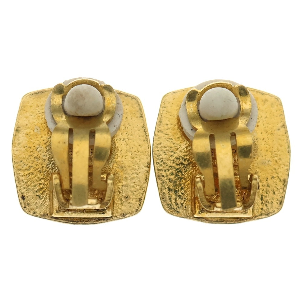 CHANEL(シャネル) ココマーク スクエアイヤリング ゴールド×ブラック GP