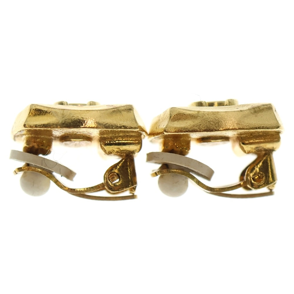 CHANEL(シャネル) ココマーク スクエアイヤリング ゴールド×ブラック GP