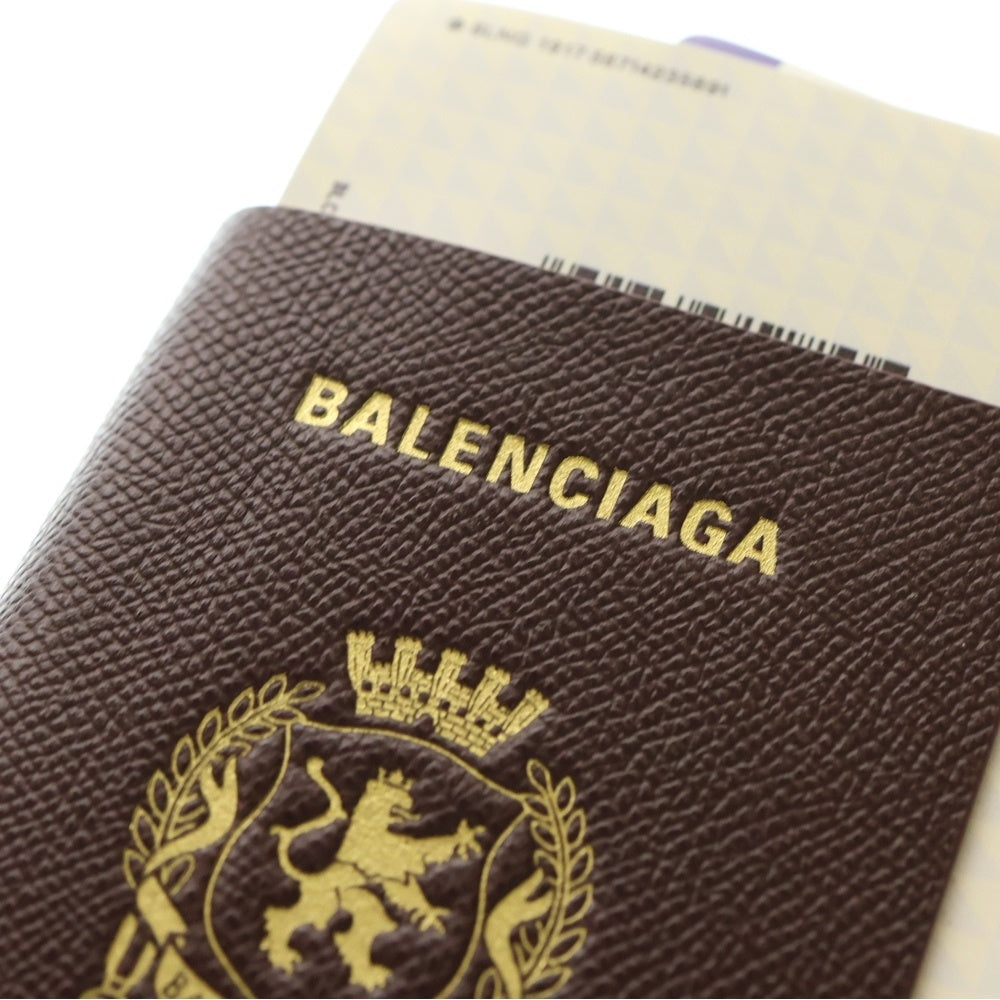 BALENCIAGA(バレンシアガ) PASS LO WA 2 TIC パスポート 二つ折り財布 長財布 カードケース ロングウォレット レザー ワインレッド×ブルー×ホワイト 787777