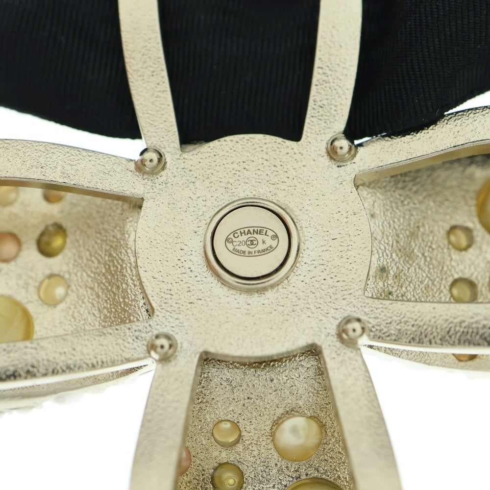 CHANEL(シャネル) ココマーク フェイクパール チョーカー ネックレス ピンク×ゴールド ブラック