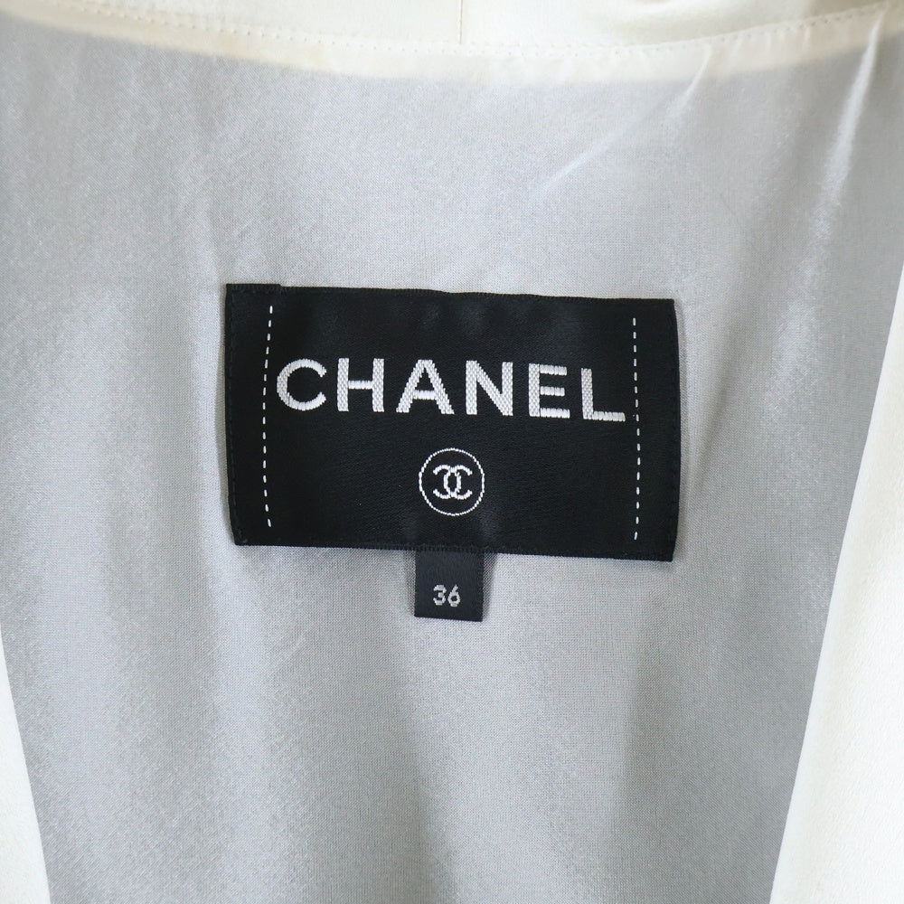 CHANEL(シャネル) ブルゾン ジャケット No.5 ボタン ブラック シルク レディース