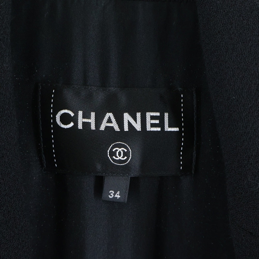 CHANEL(シャネル) ロングコート ココボタン ブラック ウール P65424V34823