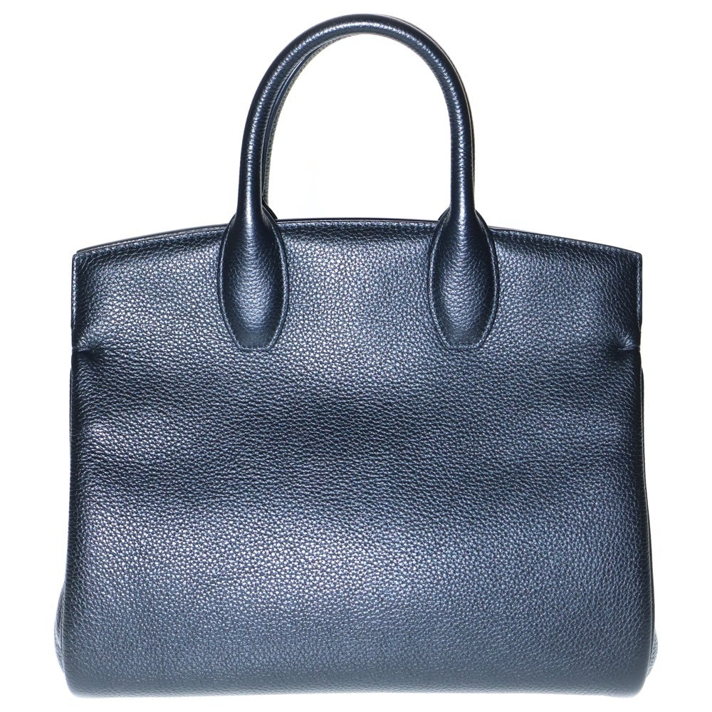 FERRAGAMO(フェラガモ) ガンチーニ 2wayハンドバッグ ショルダーバッグ ブラック ゴールド金具 レザー