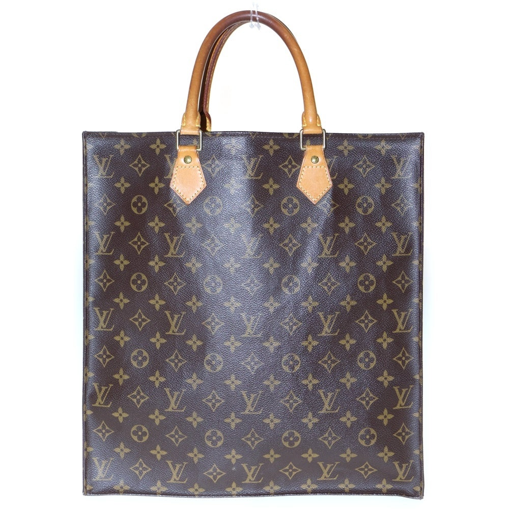 LOUIS VUITTON(ルイヴィトン) モノグラム サックプラ トートバッグ ハンドバッグ ブラウン ゴールド金具 レザー×PVC M51140