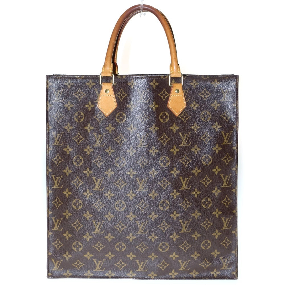 LOUIS VUITTON(ルイヴィトン) モノグラム サックプラ トートバッグ ハンドバッグ ブラウン ゴールド金具 レザー×PVC M51140